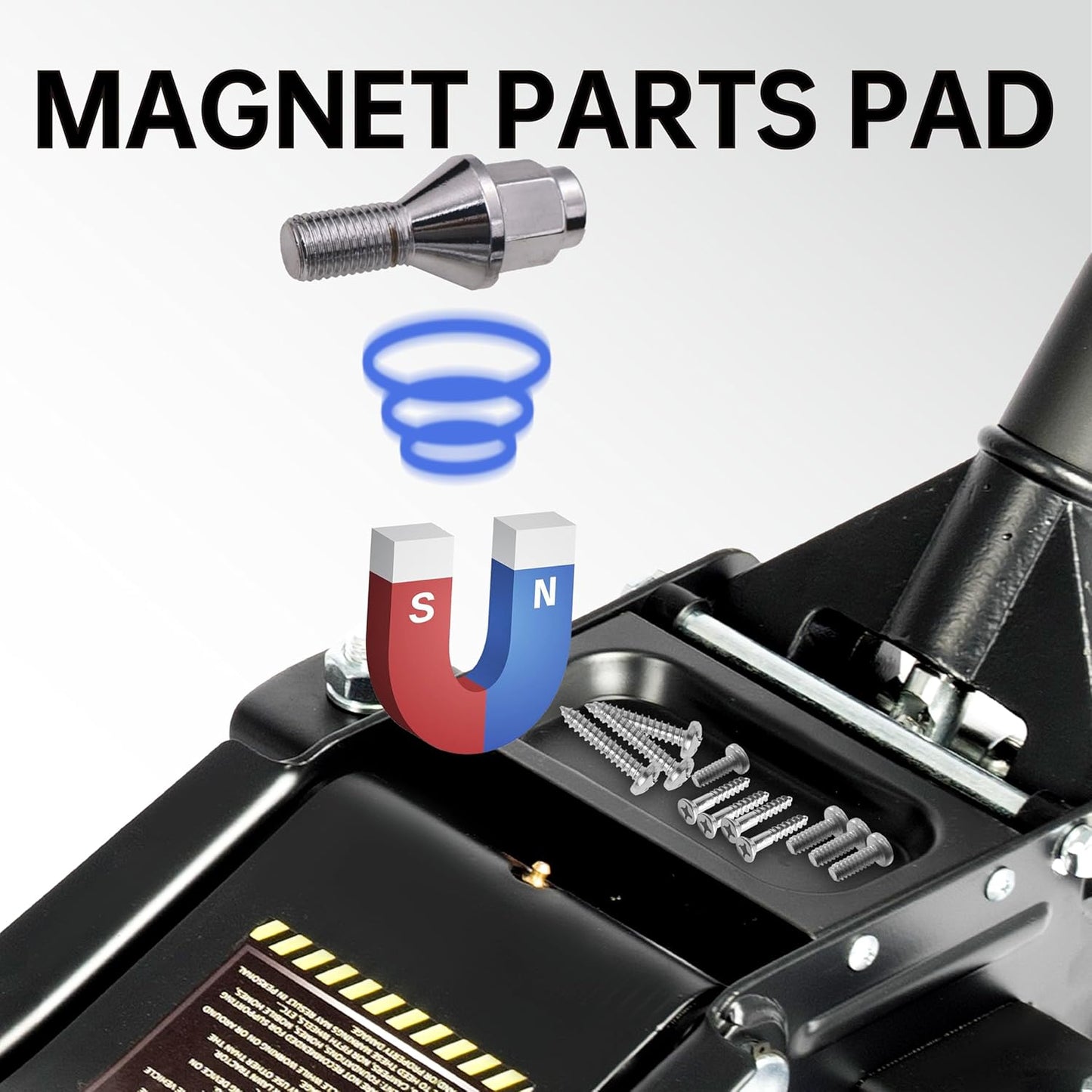 3-Ton (6600lbs) Low-Profile Dual Pistons Heavy-Duty Steel Racing Floor Jack with Quick Lift Hydraulic Pump, Foot Pedal and Magentic Pad for Car Maintenance (Red, 3 Ton Low Profile)