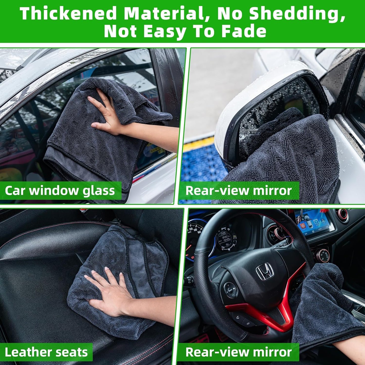 CADONO Huge Microfiber Car Drying Towel, Ultra Absorbent Microfiber Cleaning Cloth for Cars, No Streaks, Scratches, or Water Spots (36"x 24", 1300GSM)