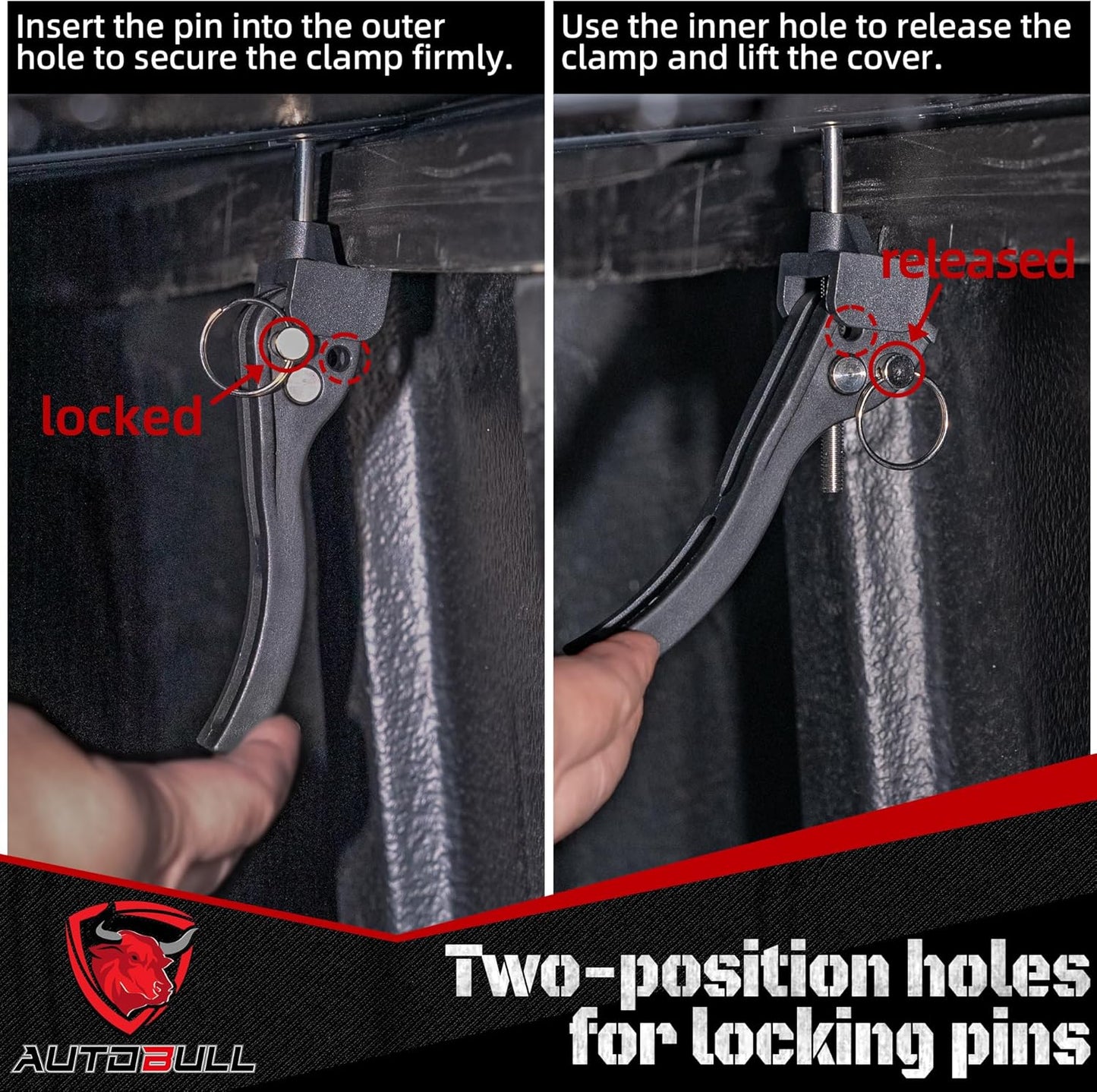 Hard Top Tri Fold tonneau Cover Compatible with 2022-2025 Toyota Tundra 6.5ft Bed, Alloy Steel and Fiberglass Made