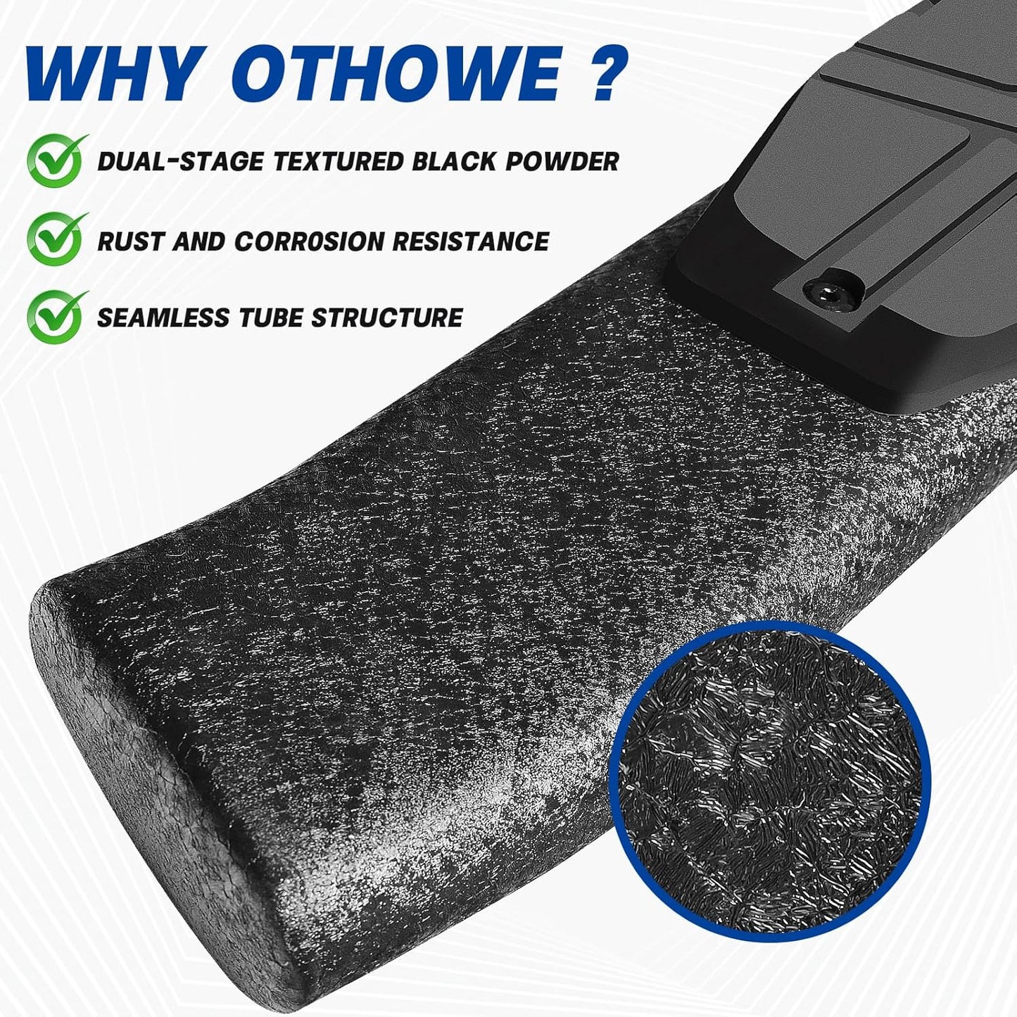 4.3 Inches Oval Tube Bar Running Boards Compatible with 2005-2023 Toyota Tacoma Double with 4 Full-Size Doors. Tacoma Step Bars and Carbon Steel Side Steps Step Bars.