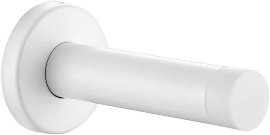 JQK Door Stopper White, 304 Stainless Steel Thicken 1mm Sound Dampening Door Stop Bumper Wall Protetor, DSB5-WH