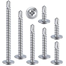 (200 pcs) Wensilon #10×1-1/4”for Sheet Metal Self-Tapping Screws 410 Stainless Steel Truss Head High-Strength Quick Tapping Screws
