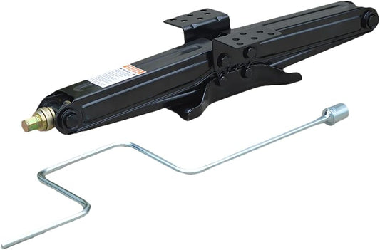 Bastion Distribution One New 24" Scissor Jack with Crank Handle | 5000lbs Capacity | Adjustable 4-24” Height | Spray-Tested Powder Coated | BJ-5000MSJ24