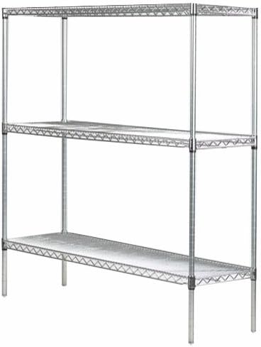 Omega 36" Deep x 60" Wide x 96" High 3 Tier Chrome Starter Shelving Unit