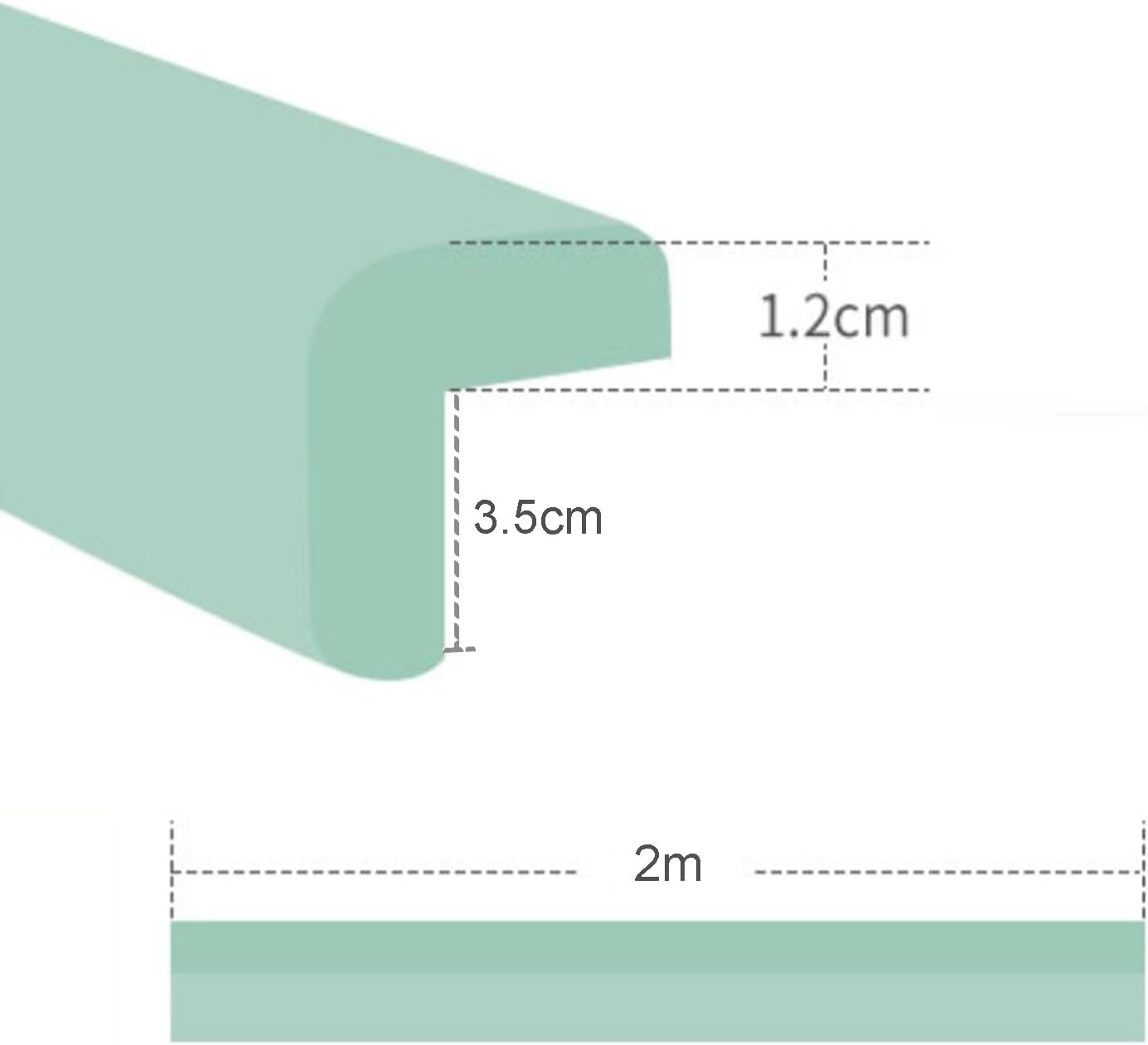 XPLKQXE Sharp Edge Safety Corner Edge Foam Padding, Edge Guards Bumpers Adhesive, Edge Corner Protector Guards for Table Edges & Sharp Corners(Gray,5pcs)