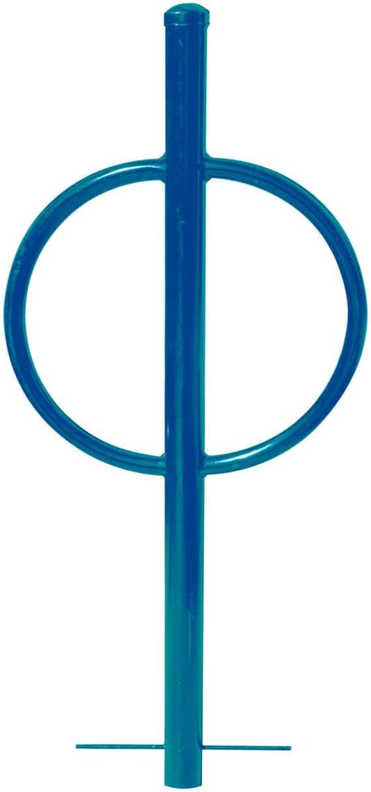 Sandbaggy Post and Ring Rack - In Ground - Commercial Outdoor Bike Parking & Storage Racks (Blue, 1)