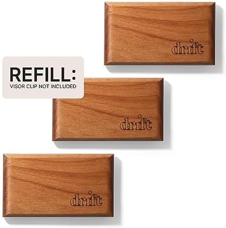 Drift Car Air Freshener - Wood Fragrance - Automotive Odor Eliminator - Car Fresheners Long Lasting - Open Air Scent Refill - Pack of 3 - NO CLIP INCLUDED