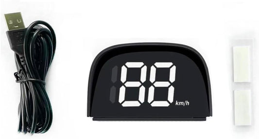 Shkalacar Car Digital GPS Speedometer Car HUD Heads Up Display with Speed, Mph/Kmh，USB Plug and Play for All Car