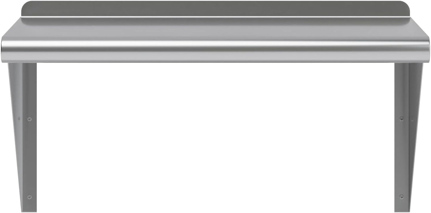 AmGood 24" Long X 14" Deep Stainless Steel Wall Shelf | NSF Certified | Appliance & Equipment Metal Shelving | Kitchen, Restaurant, Garage, Laundry, Utility Room