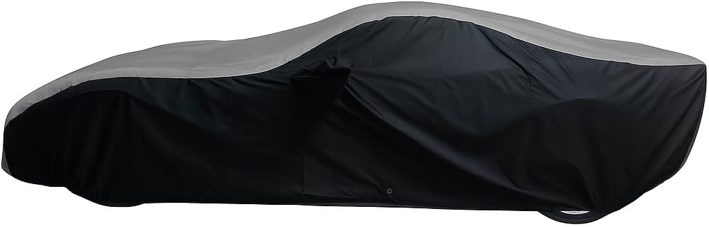 C5 Corvette Car Cover - Custom Fit Outdoor/Indoor Protection Ultraguard Plus 300 Denier Water Resistant - High End Fit for 1997-2004 C5, Z06, Convertible, Hardtop Corvettes (Gray/Black)