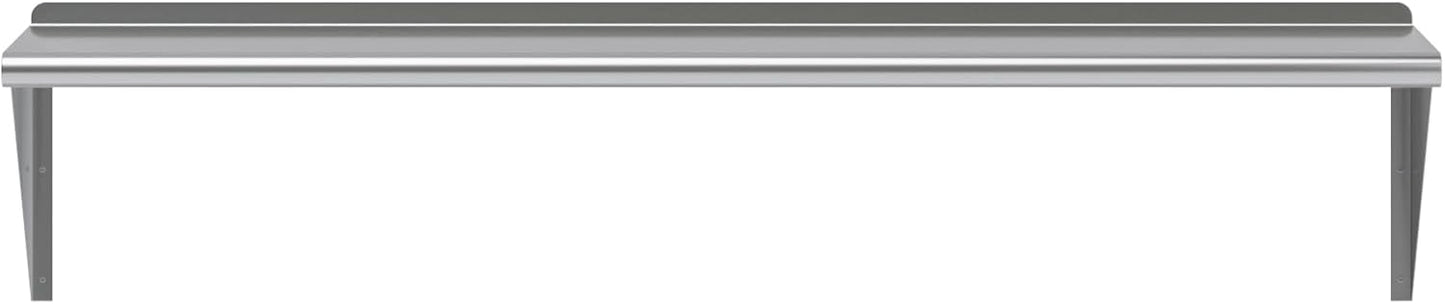 AmGood 60" Long X 14" Deep Stainless Steel Wall Shelf | NSF Certified | Appliance & Equipment Metal Shelving | Kitchen, Restaurant, Garage, Laundry, Utility Room