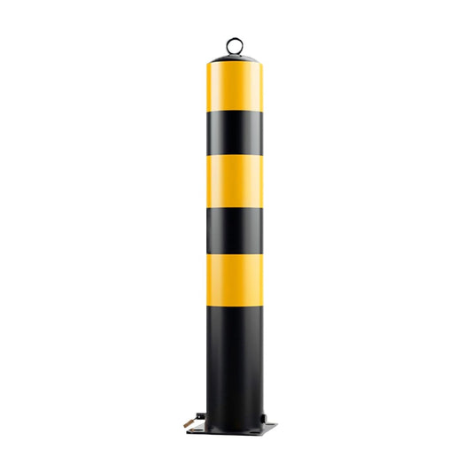 Steel Safety Bollard Post, with Lock Bollard Post Removable Security Posts, Parking Bollards, Parking Barriers Concrete, Powder Coat, for Parking Lot, Driveway and Sidewalk(Black (1pcs),75cm/29.5in)
