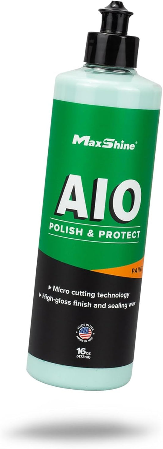 Maxshine All-in-One Polish & Protect, 16oz | Synthetic Polymer Formula, Removes Swirls & Oxidation, Gloss Finish | Paint Correction & Protection