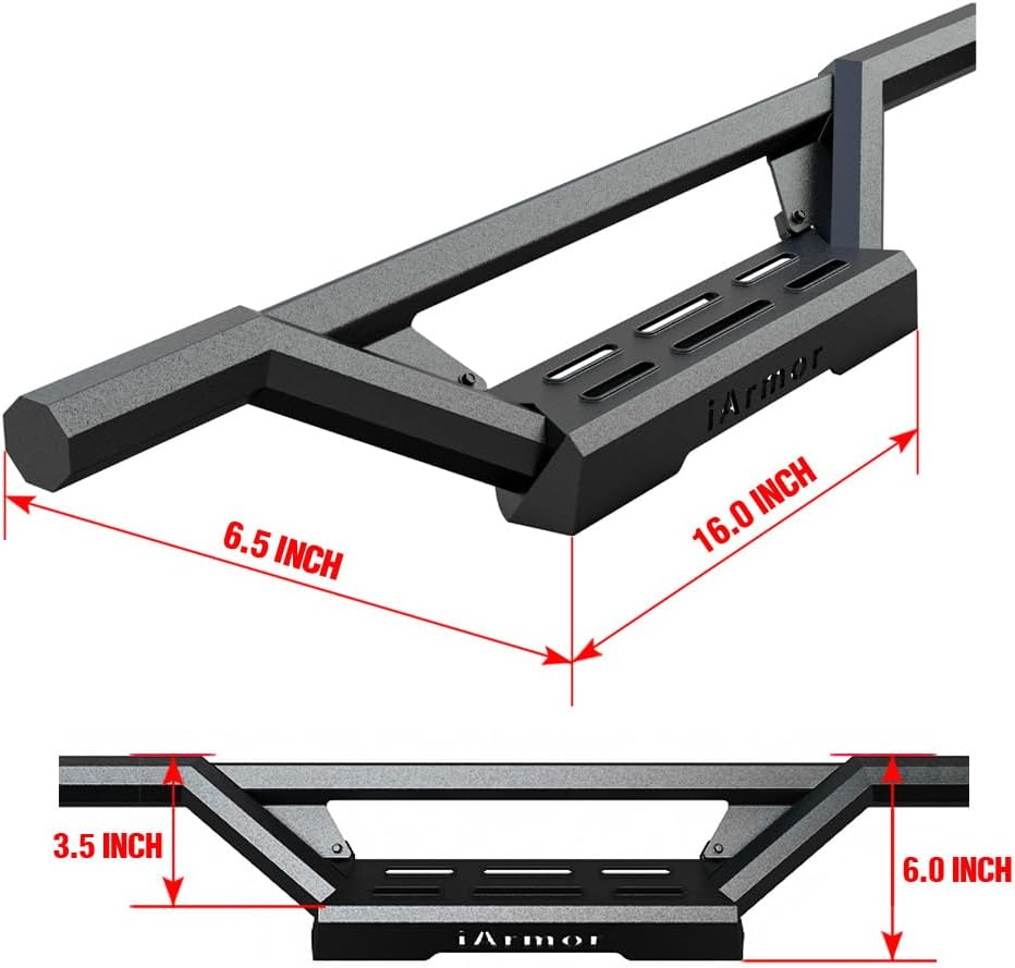 APS Drop Steps Running Boards Compatible with Jeep Wrangler 1987-2006 | 304 Stainless Steel Side Steps Nerf Bars | Anti-Slip | 500lbs Capacity | 5-Year Warranty