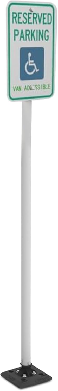 Impact Recovery - Sta-Rite Flexible Sign Post - Sign Holder - Handicap Parking Signs - Made in the USA - 78” Van Accessible Signage