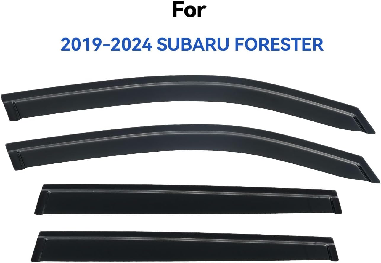 Window Visors Rain Guards for 2019-2024 Subaru Forester, Out-Channel Window Vent Wind Deflectors Visors Shades for 19 20 21 22 23 24 Forester