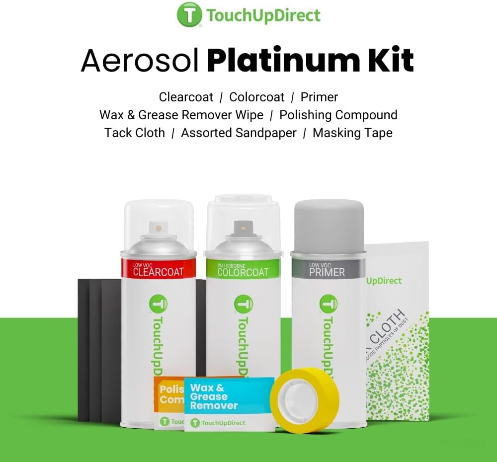 TouchUpDirect 8R5 Blue Mirage Metallic Compatible with Toyota Exact Match Touch Up Paint Aerosol - Platinum Kit