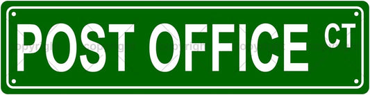 POST OFFICE CT Space Metal Tin Street Sign Bar Cafe Garage Cave Home Room Wall Bathroom Farmhouse Garden Porch Patio Decor, 16 x 4 Inch
