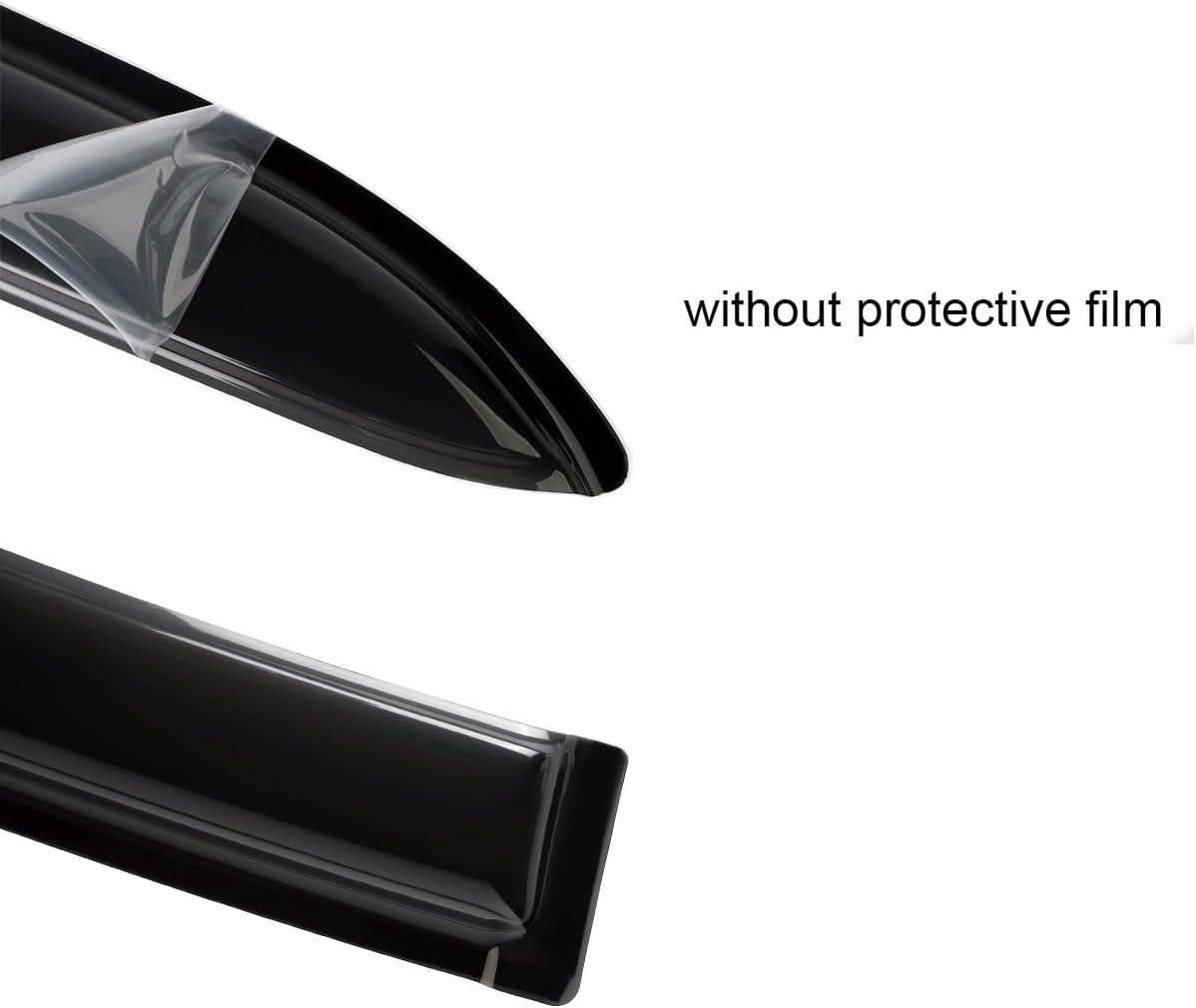 94964 Side Window Wind Vent Deflector,4pcs Outside Mount Style Sun Rain Guards Set,Dark Smoke Nice Window Visor fit for 2008-2014 Jeep Liberty