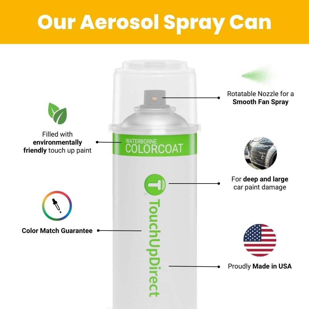TouchUpDirect 040 Super White Compatible with Toyota Exact Match Touch Up Paint Aerosol - Essential Kit