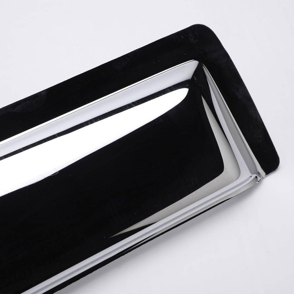 94167Y Chrome Side Window Visor Wind Vent Deflector for 2010-2017 GMC Terrain,4pcs Outside Mount Style Chrome Nice Shade Sun Rain Guards Set