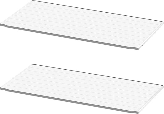 Patiowell Shelf of Plastic Outdoor Storage Cabinet, 26/50 Cu Ft Lockable Outdoor Storage Shed Waterproof Patio Tools Storage Box (2 Shelves),White