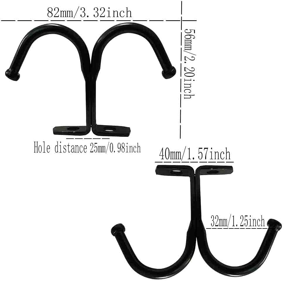 haowei Hanging Hooks from Ceiling, Set of 10 Under Shelf Hook, Robes, Coats, and Clothes in The Closet, Bathroom, Kitchen, and Garage (Black)