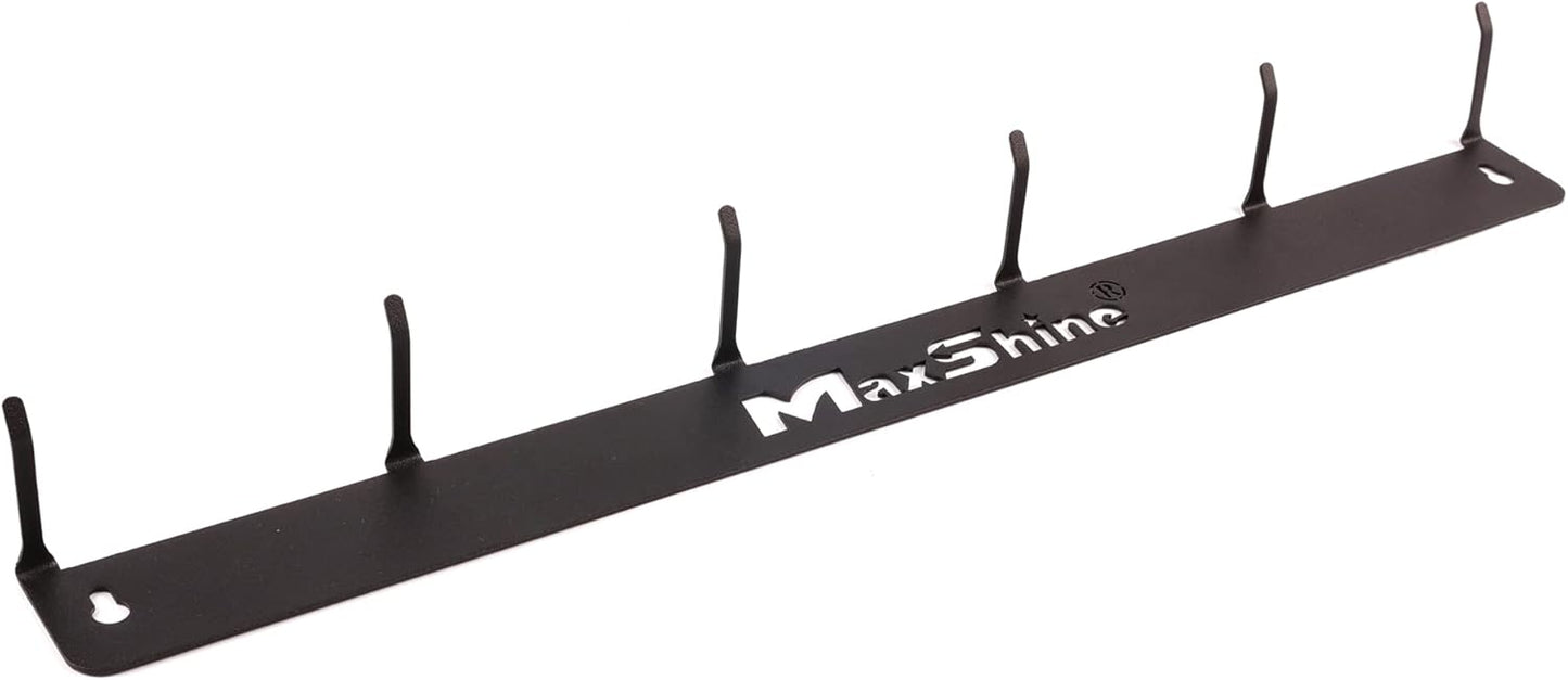 Maxshine Universal Detailing Brush Hanger - 6 Organizer Hooks, Lightweight Wall-Mounted Design for Auto Detailing Supplies, Ideal for Garage & Mobile Use, Easy to Install Car Care Organizer
