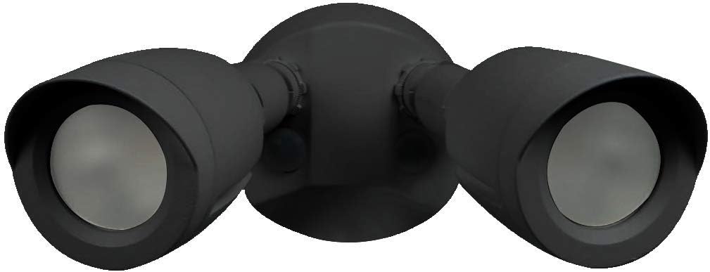Ciata Flood Lights Outdoor, 20-Watt LED Bullet Head Security Flood Lights, Dual Head, RoHS and FCC Complaint, IP65 Rated, 1900 Lumens, 2KV Surge Protection, Die-Cast Aluminum in Black Finish – 3000K