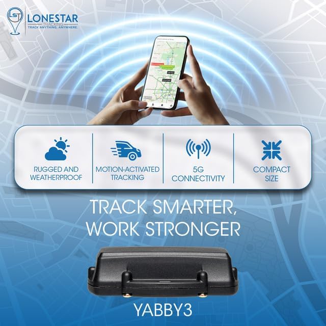 LoneStar Tracking Hidden GPS Tracker Device Yabby3 – 4G/5G Weatherproof Car, Trailer, Vehicle & Asset Tracking, Anti-Theft Satellite Tracking, Real-Time Location & Security(Low Cost Subscription Plan)
