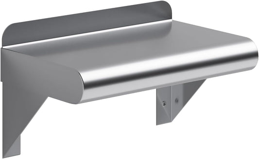 AmGood 6 in. x 10 in. Stainless Steel Wall Mount Shelf. Commercial/Home. Kitchen, Restaurant, Garage, Laundry, Utility Room. NSF