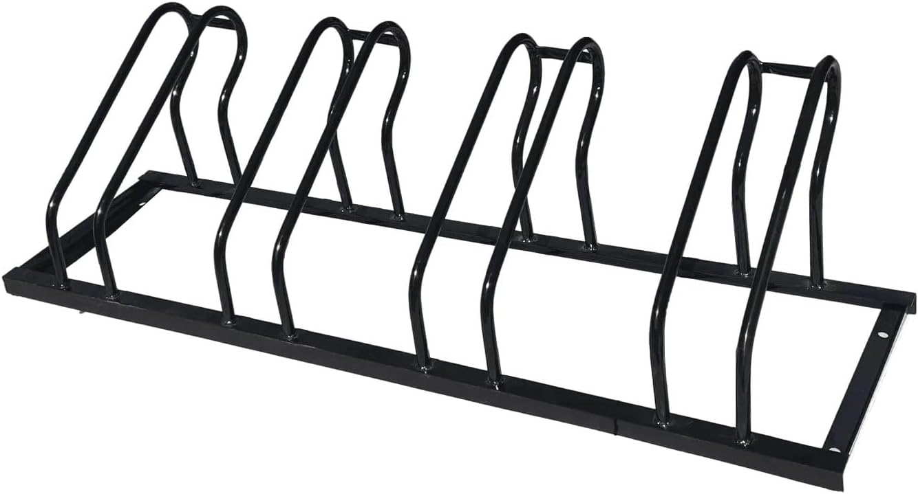 Sandbaggy Commercial Low Profile Bike Rack - Outdoor, Surface Mount, Steel - 4 Bike (4 Capacity (Low-Profile), 5)