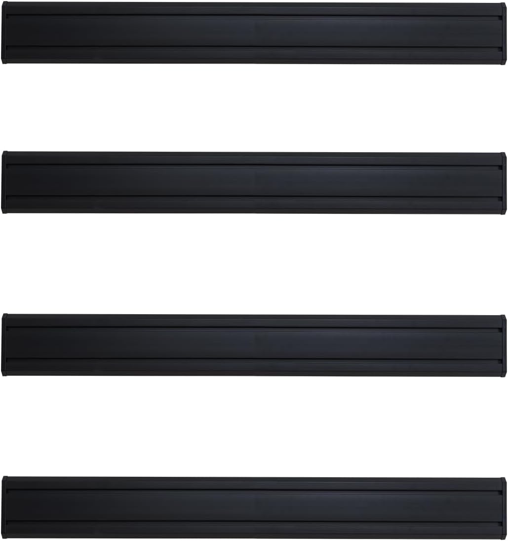 Slat Wall Paneling Garage Tool Organizer Wall Mount 48"L x6"H, 4 Pack, Black Slatwall Panels Garage Wall Organizer Heavy Duty, Easy Installation, Garage Storage and Organization Max Load 1300 LB