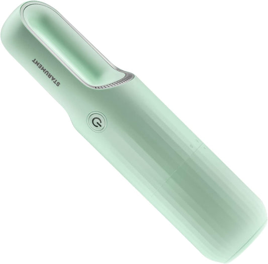 STARUMENT Vacuum Cleaner for Dust, Pet Hair Dirt Home, Car Interior Lightweight, Portable, Handheld, Cordless, Easy to Use, Compact Design Battery Rechargeable with USB-C Cable (Mint Green)