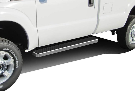 APS Running Boards (Nerf Bars Side Steps Step Bars) Compatible with Ford F250 F350 Super Duty 1999-2016 Regular Cab (Silver 5in 304 Stainless Steel)