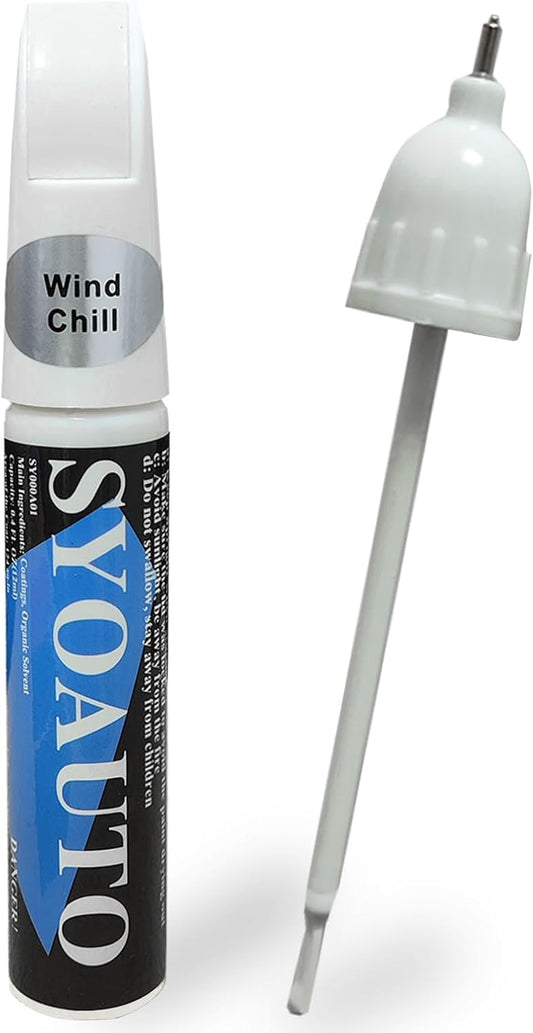 SYOAUTO Wind Chill 089 Touch Up Paint Fit for Toyota Auto Touch up Paint Scratch Repair Pen Brush and Tip 2 in 1 Wind Chill