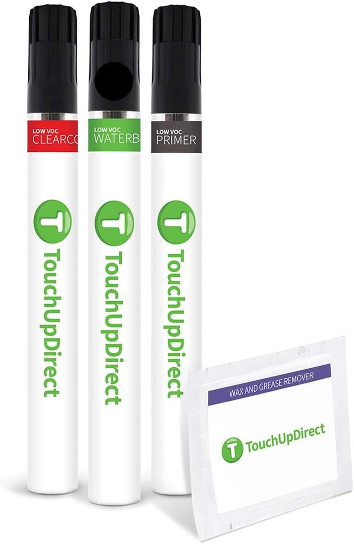 TouchUpDirect 218 Attitude/Midnight Black Metallic Compatible with Toyota Exact Match Touch Up Paint Brush - Preferred Kit