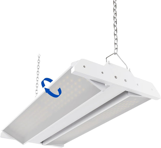 JTT LED Linear High Bay Light, 5000K Daylight 150W 21000LM Shop Light Commercial 360° Adjustable Tilt Hanging LED High Bay Shop Lighting Fixtures for Garage, ETL 1-Pack