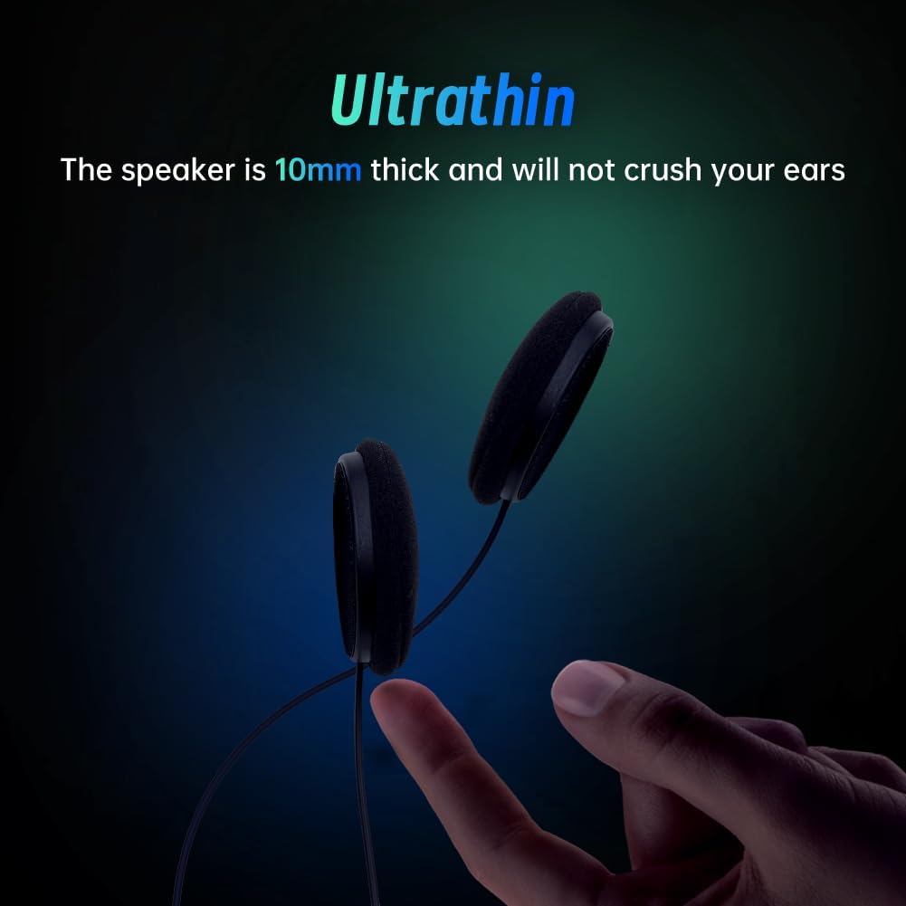 Motorcycle Helmet Bluetooth Headset, Outdoor Wireless Bluetooth 5.3 Headphone Speakers Noise Cancellation Intercom Communication Systems with IPX6 Waterproof/Strong Bass for Dirt Bike