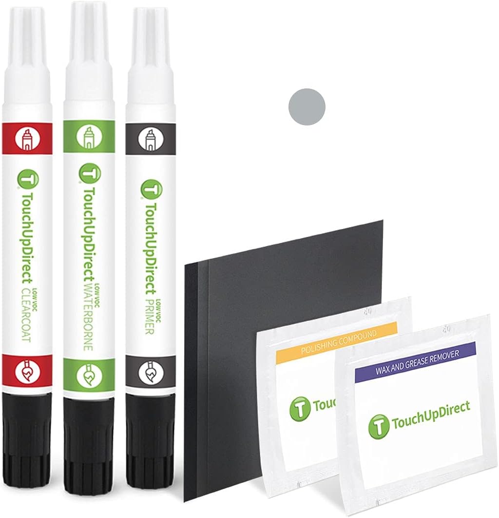 TouchUpDirect 1J9 Celestial Silver Metallic Compatible with Toyota Exact Match Touch Up Paint Combo - Platinum Kit