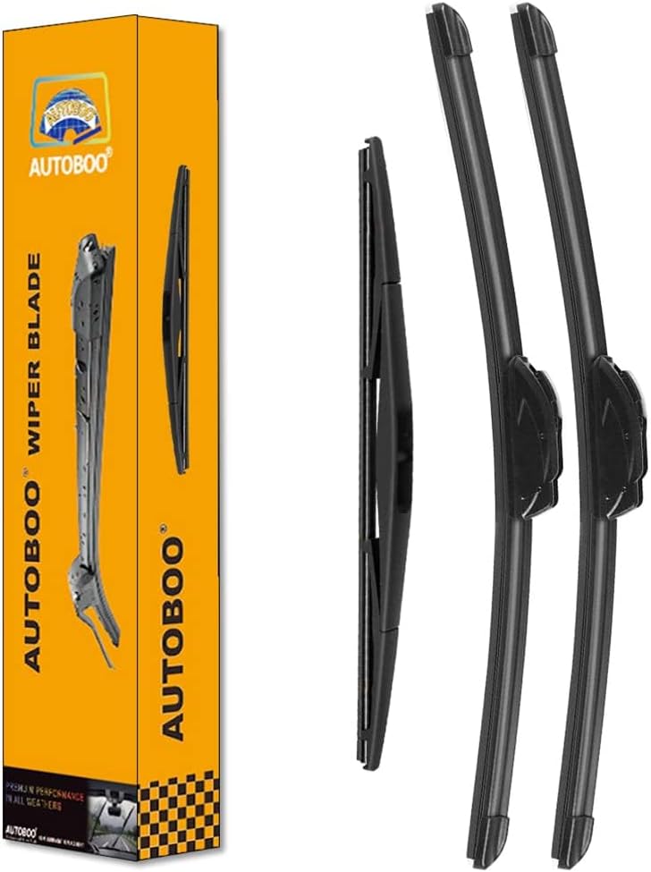 AUTOBOO 26"+20" Windshield Wipers with 14" Rear Wiper Blade Sets Replacement for Acura MDX 2014-2020 -Original Factory Quality (Pack of 3)