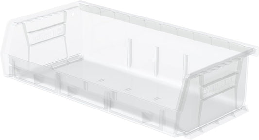 Akro-Mils 30232 AkroBins Plastic Storage Bins, Space-Saving Stackable Bins for Garage, Pantry, Craft Organization, 5-Inch x 11-Inch x 3-Inch, Clear, 8-Pack
