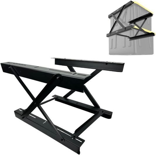 Koova Dual Rail Heavy Duty Overhead Garage Storage System - Stacking Overhead Storage Rails, Made in USA, Easy Installation, Hardware Included, Tote Bin Storage Solution