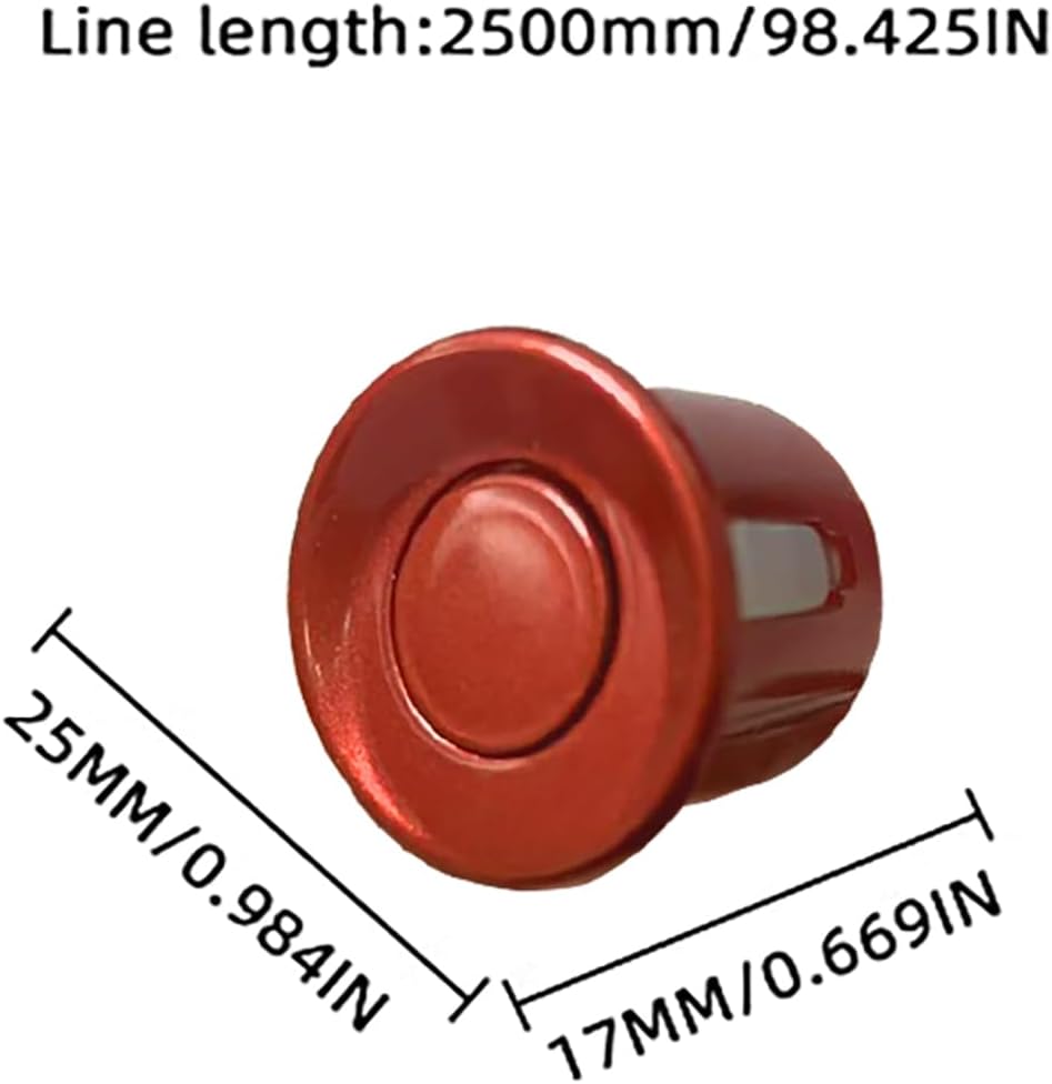 Car Reverse Backup Parking Sensor Radar Systemkit The LED Display with 3 Colors can Both Shows Distance Data and warn You with beep Sound Adjustable Volume Compact and Easy to Install(Red)