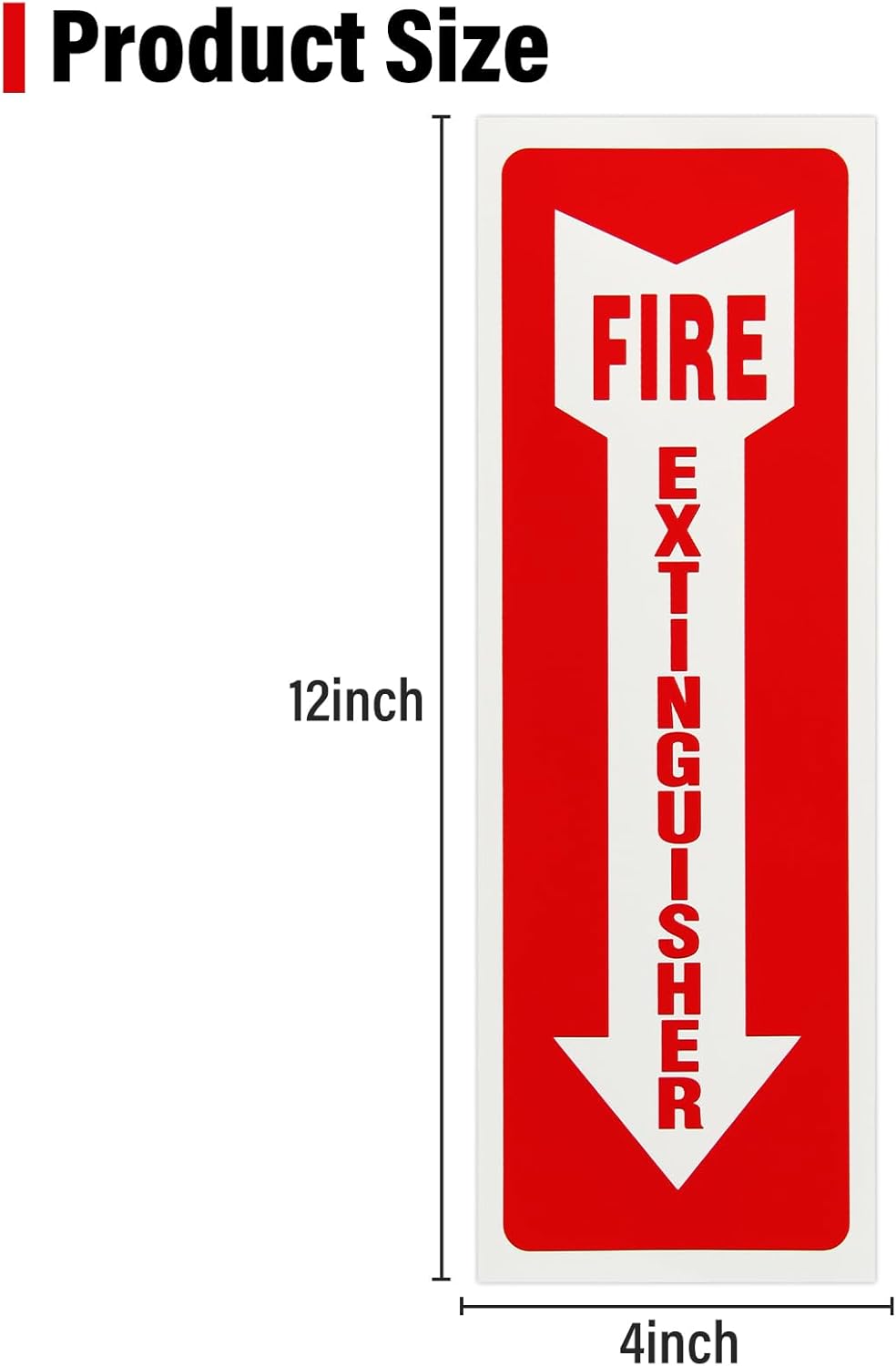 Madrigal Fire Extinguisher Glow in the Dark Sticker Sign,fire extinguisher sign,2Pack-4x12"Premium Self-Adhesive Vinyl for UV, Weather, Scratch, Water and Fade Resistance, Indoor and Outdoor