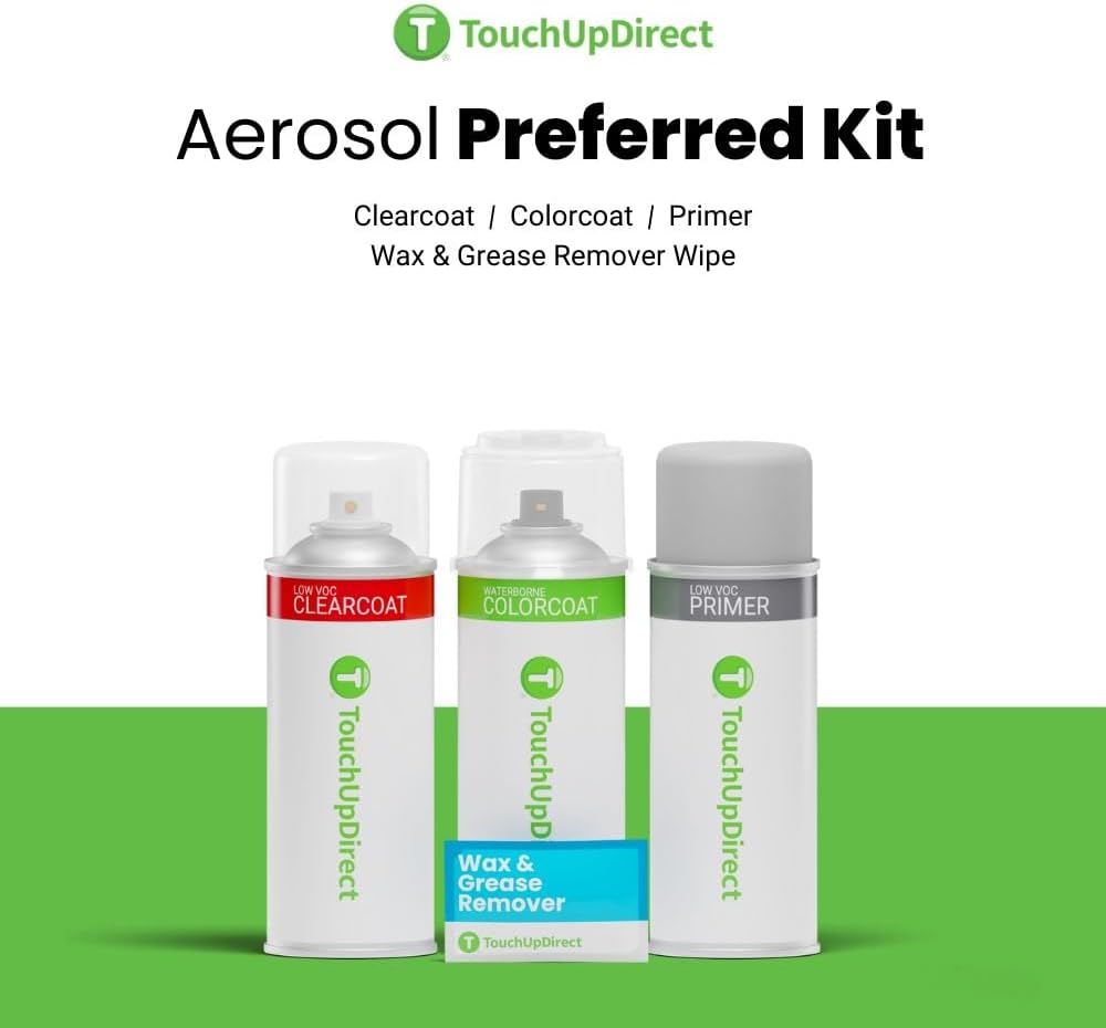 TouchUpDirect 8W7 Dark Blue Metallic Compatible with Toyota Exact Match Touch Up Paint Aerosol - Preferred Kit