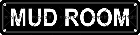 MUD ROOM Space Metal Tin Street Sign Bar Cafe Garage Cave Home Room Wall Bathroom Farmhouse Garden Porch Patio Decor, 16 x 4 Inch