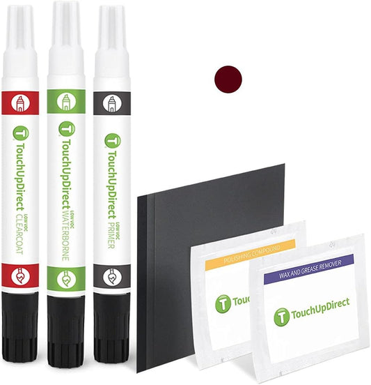 TouchUpDirect 3T3 Ruby Flare Pearl Compatible with Toyota Exact Match Touch Up Paint Combo - Platinum Kit