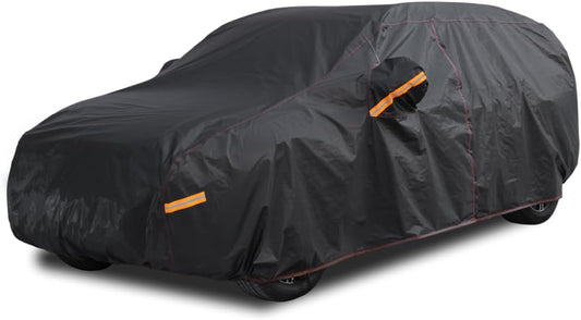 6 Layer Heavy Duty Hatchback Car Cover Waterproof All Weather Protection with Cotton Liner, Universal Fit Nissan Leaf, Honda Civic Hatchback, Mazda 3 Hatchback, Toyota Corolla Hatchback
