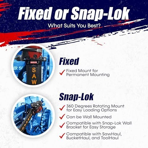 SawHaul Universal Tractor Chainsaw Holder - Made in Kansas USA - Fixed Mount Chainsaw Carrier (28" Orange) Compatible w/All Brands